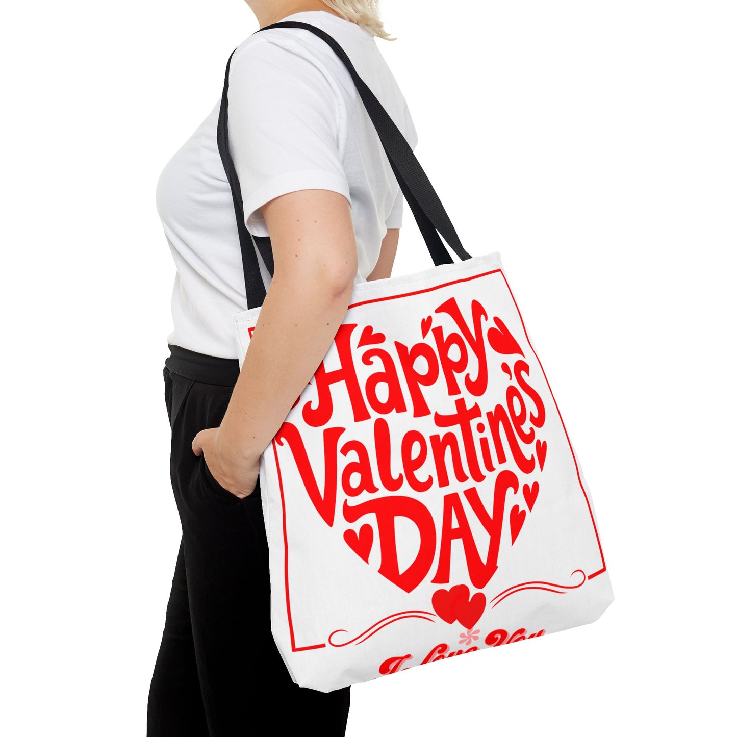 Customized Valentines Day Tote Bag with Personalized Image Option