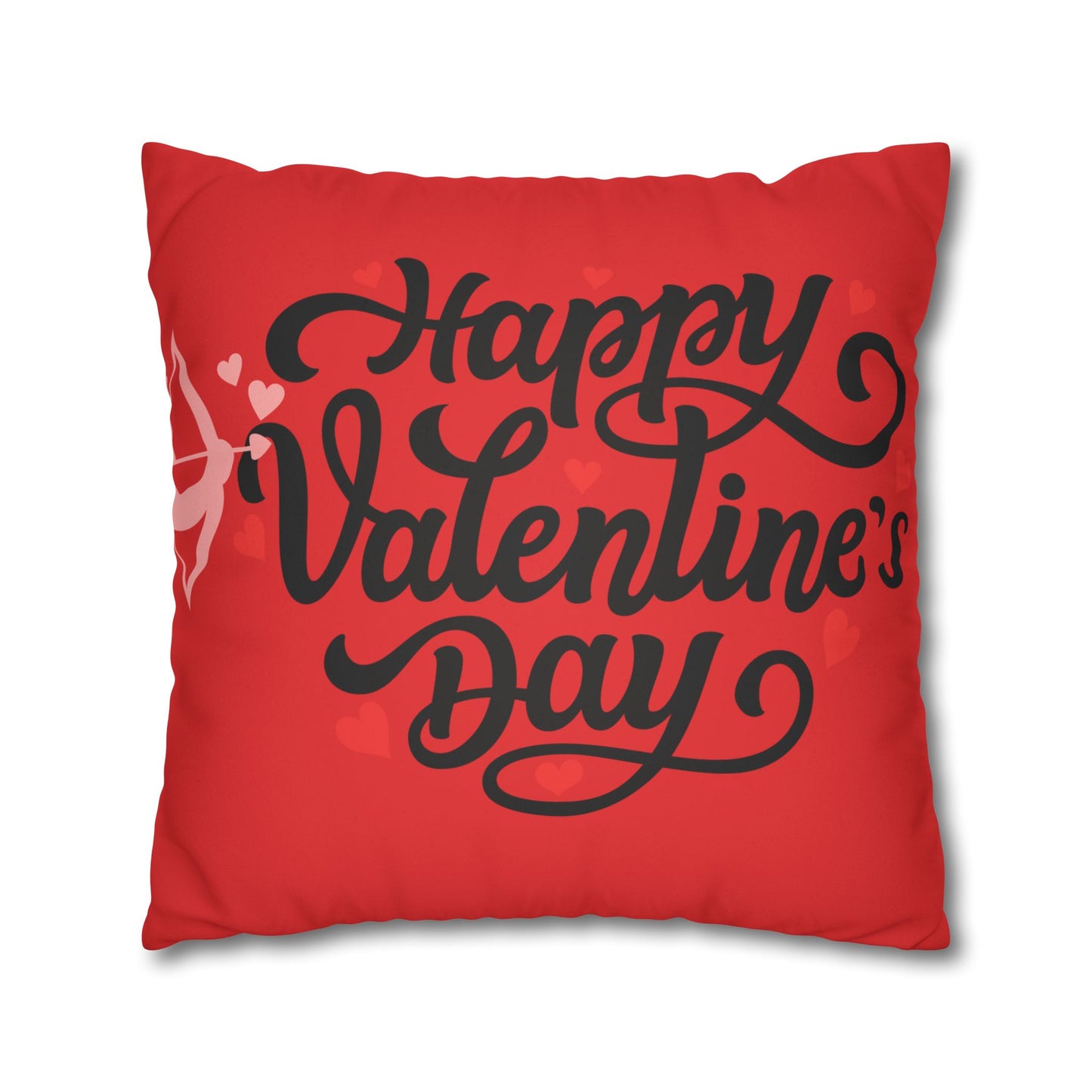 Valentines Day Faux Suede Pillowcase, Personalized Image Option, Customized Home Decor, Heart Design Pillow Cover, Romantic Valentine Gift