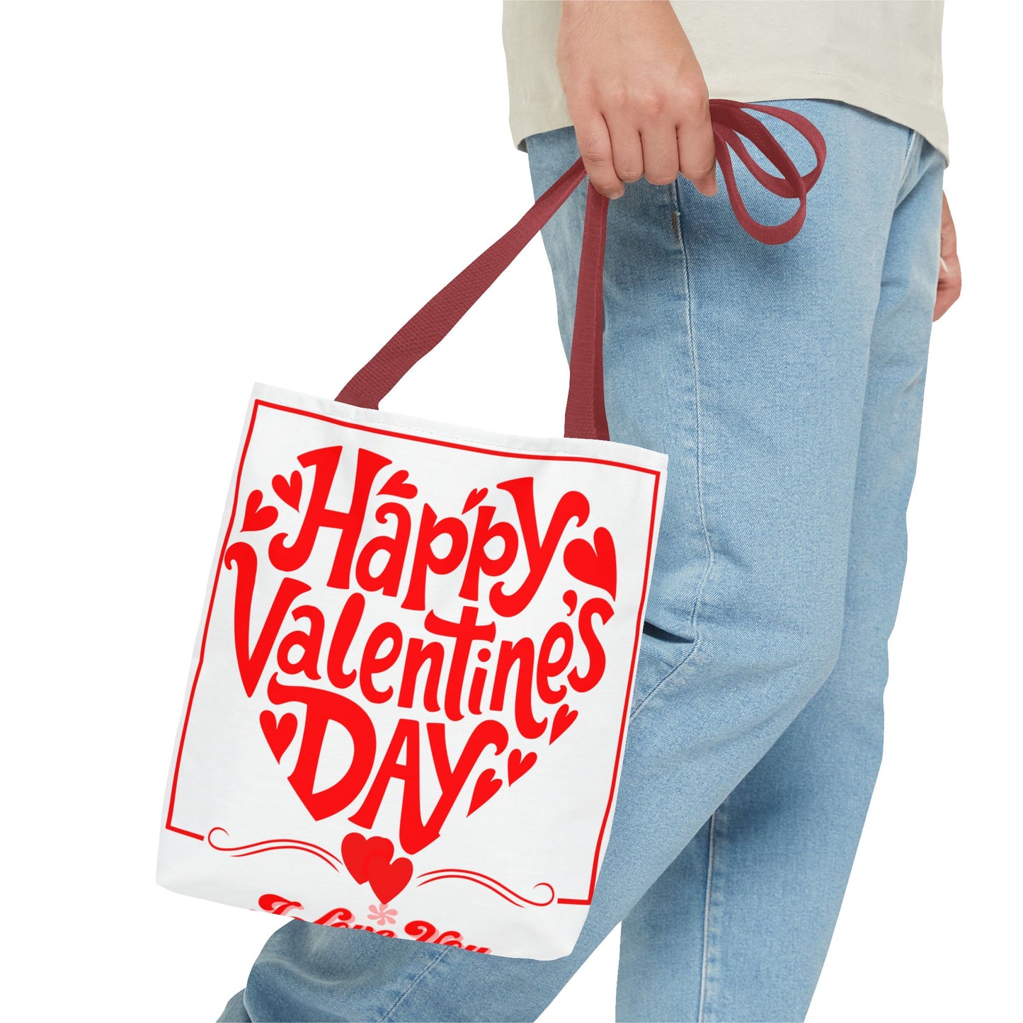 Customized Valentines Day Tote Bag with Personalized Image Option