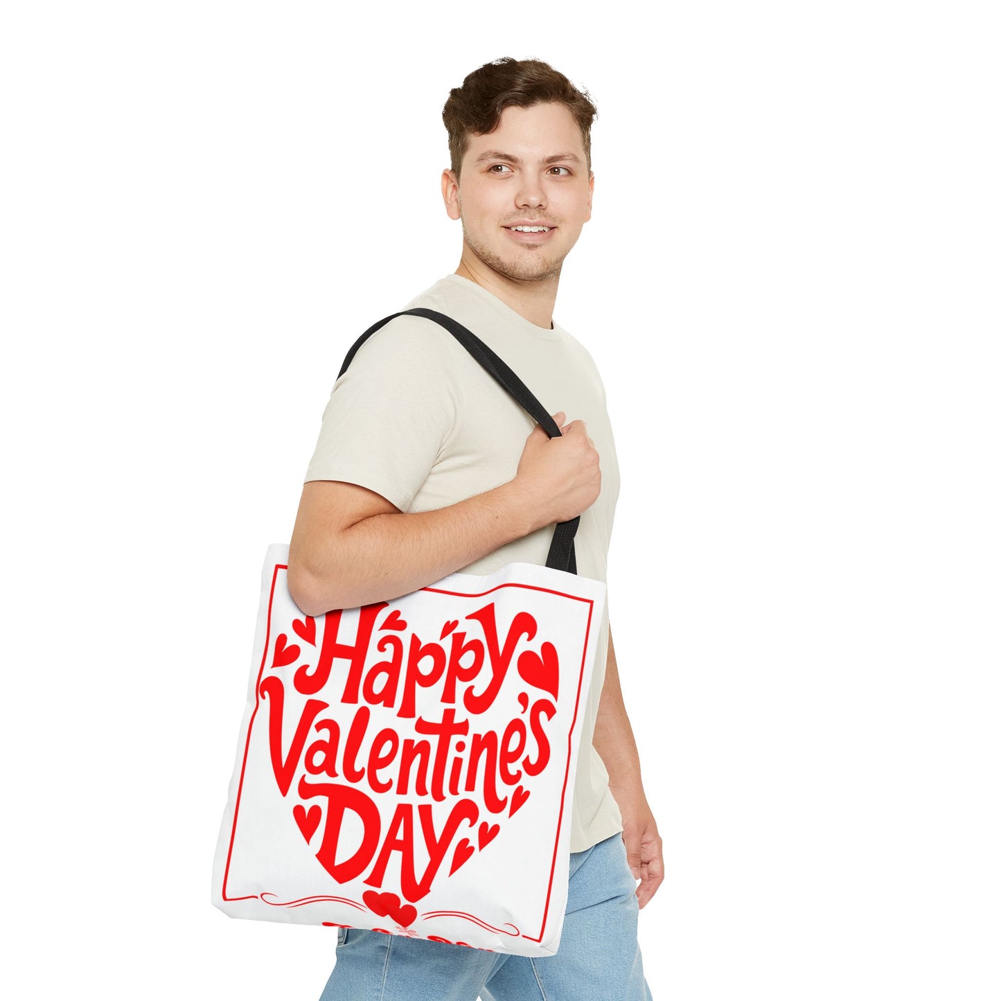 Customized Valentines Day Tote Bag with Personalized Image Option