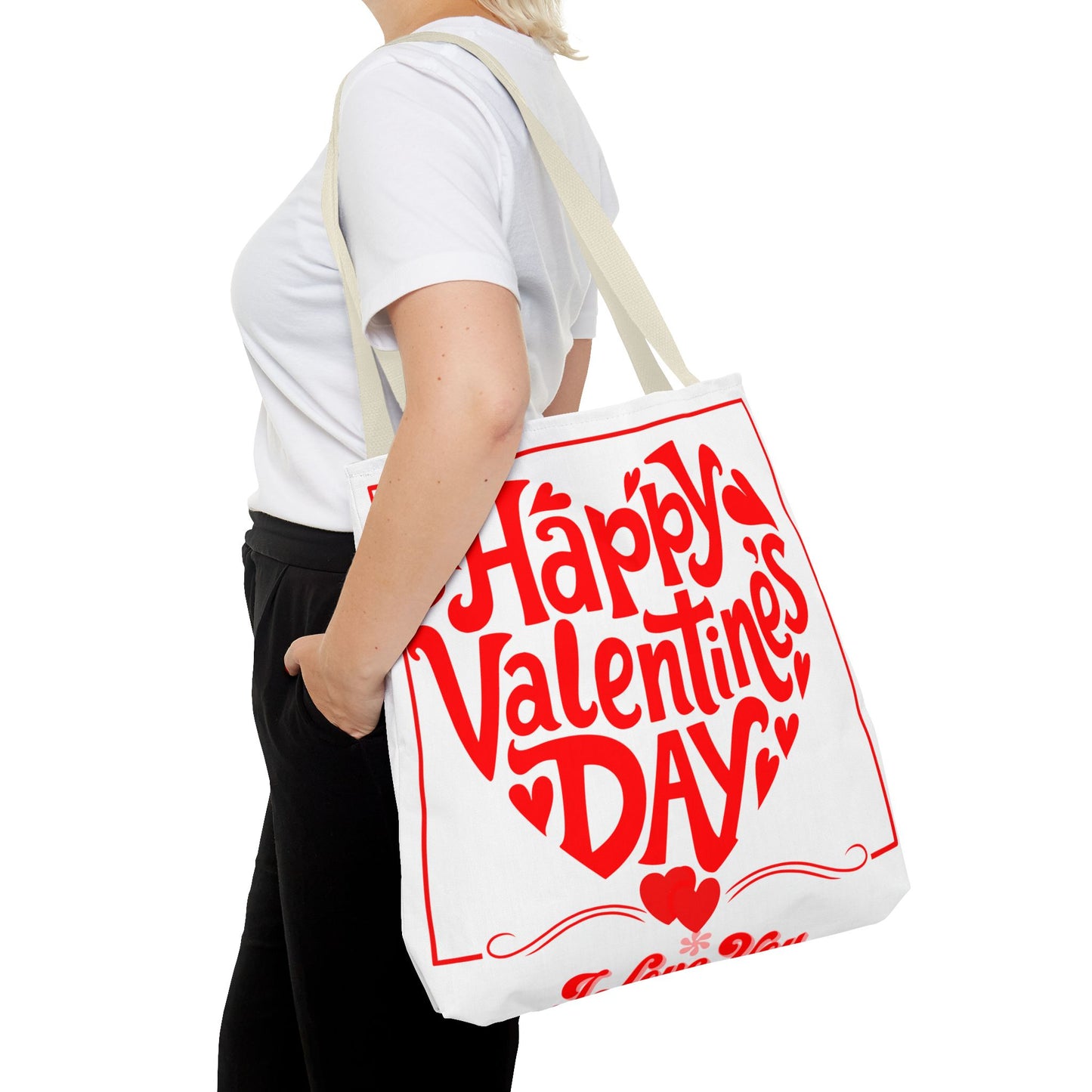 Customized Valentines Day Tote Bag with Personalized Image Option