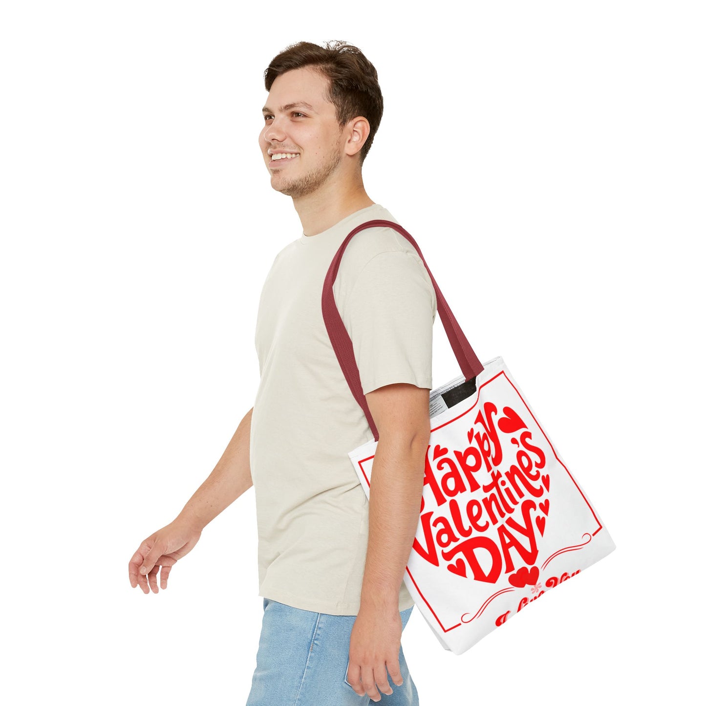 Customized Valentines Day Tote Bag with Personalized Image Option