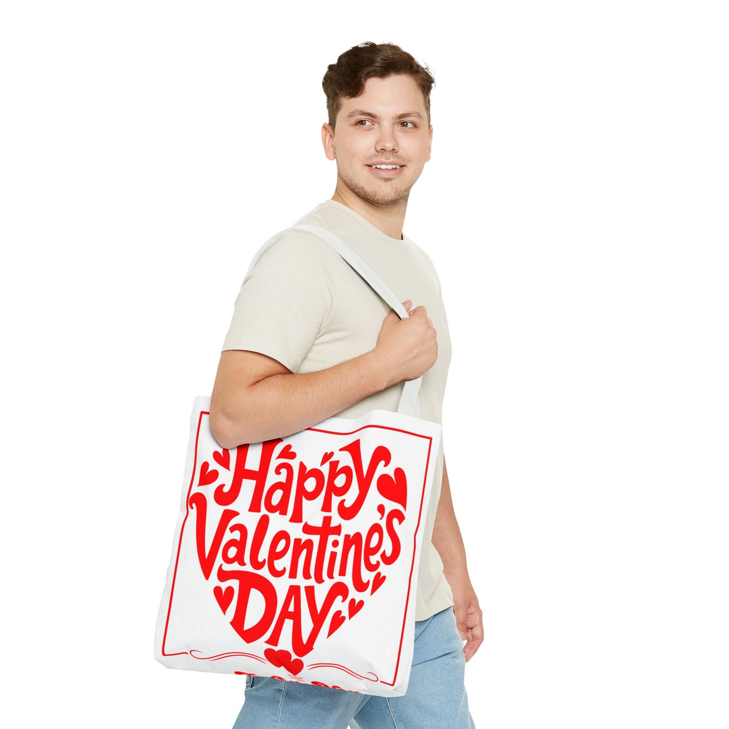 Customized Valentines Day Tote Bag with Personalized Image Option