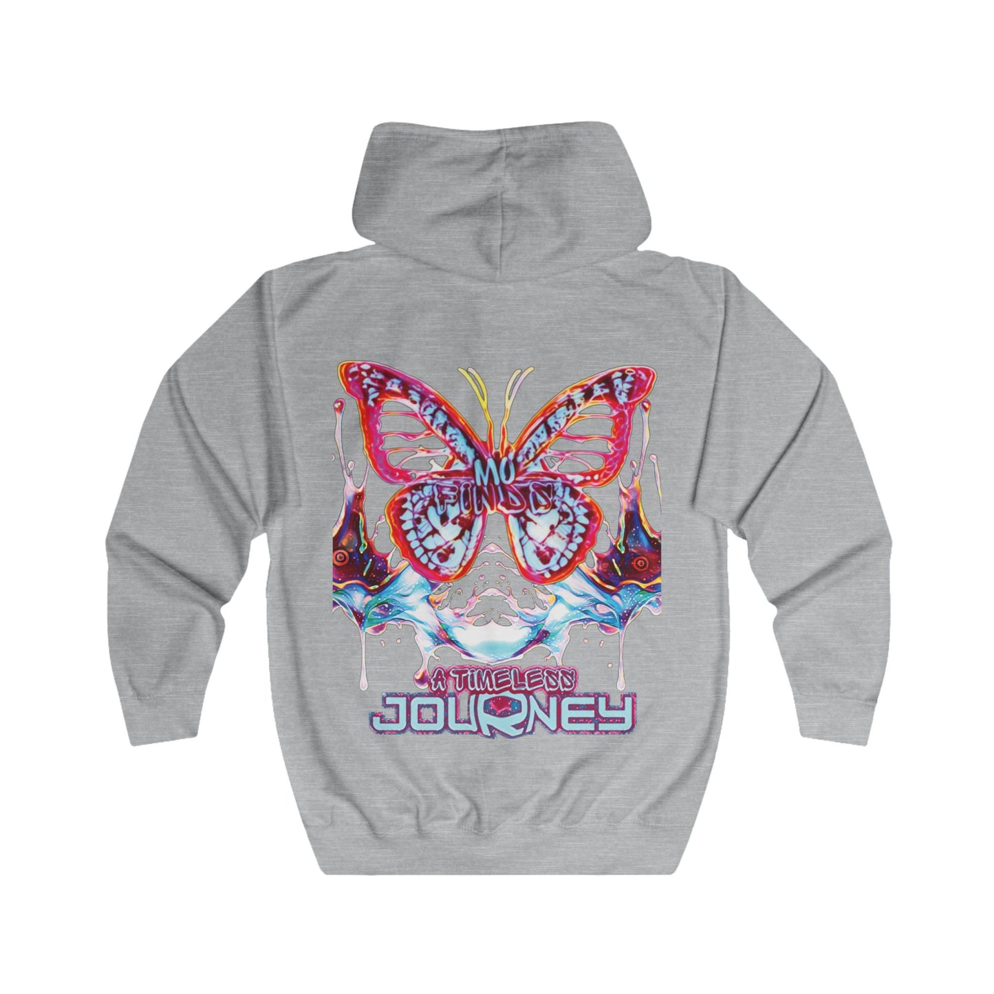 MoFinds Butterfly Logo Unisex Hoodie - 'A Timeless Journey' Full Zip