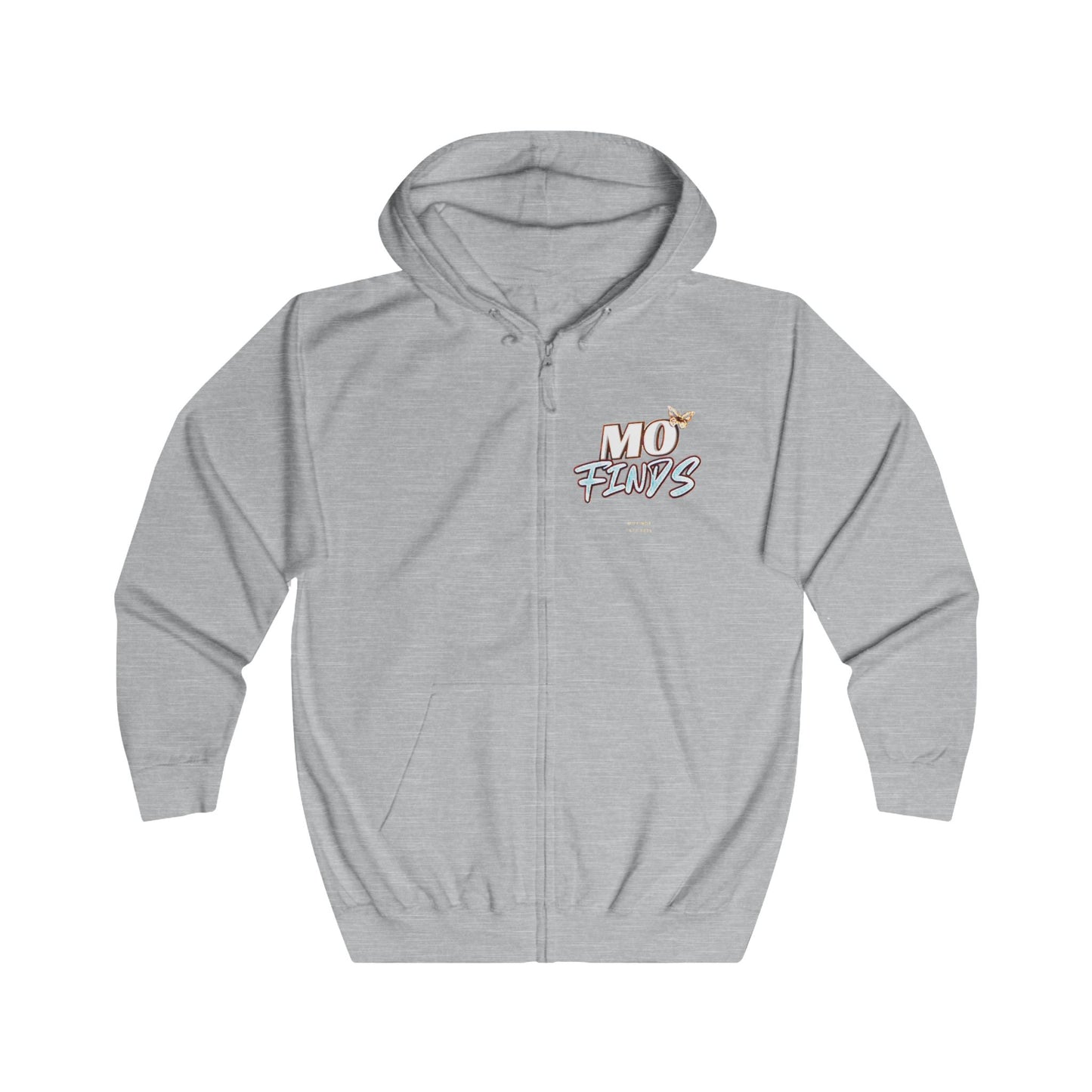 MoFinds Butterfly Logo Unisex Hoodie - 'A Timeless Journey' Full Zip