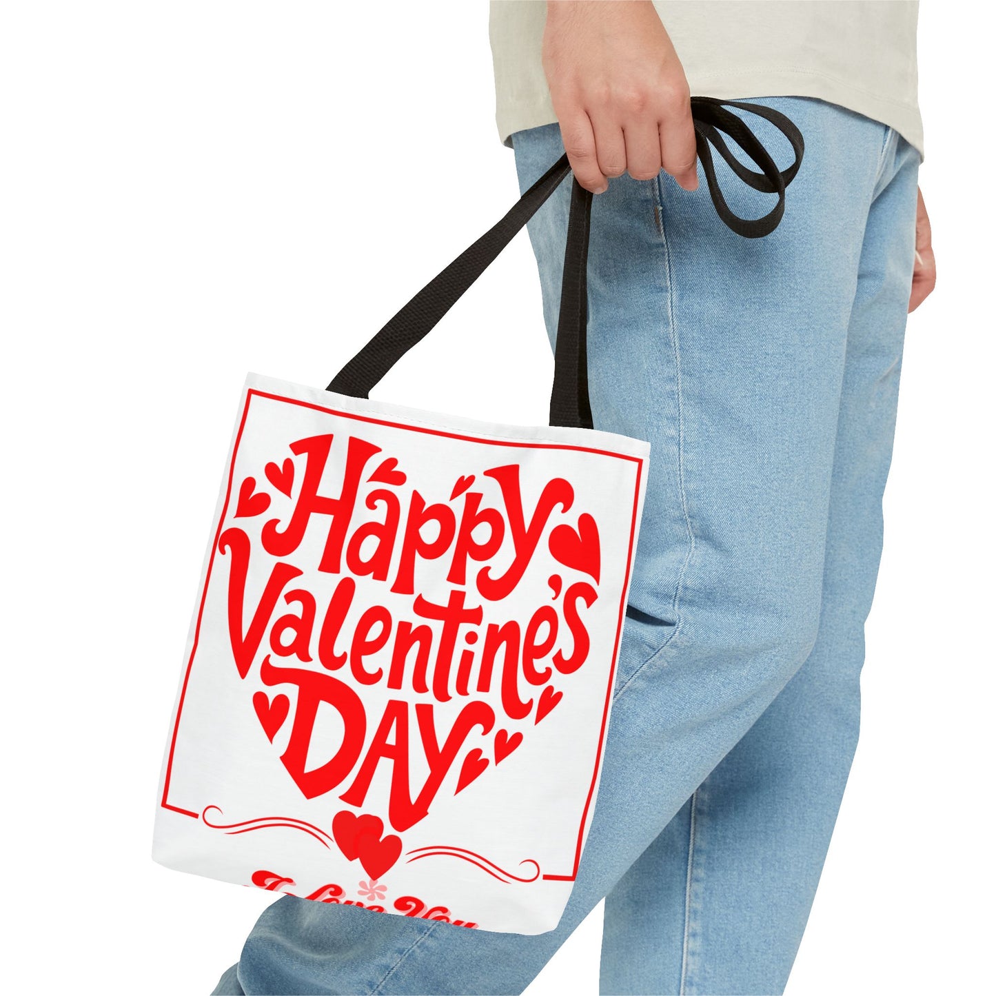 Customized Valentines Day Tote Bag with Personalized Image Option