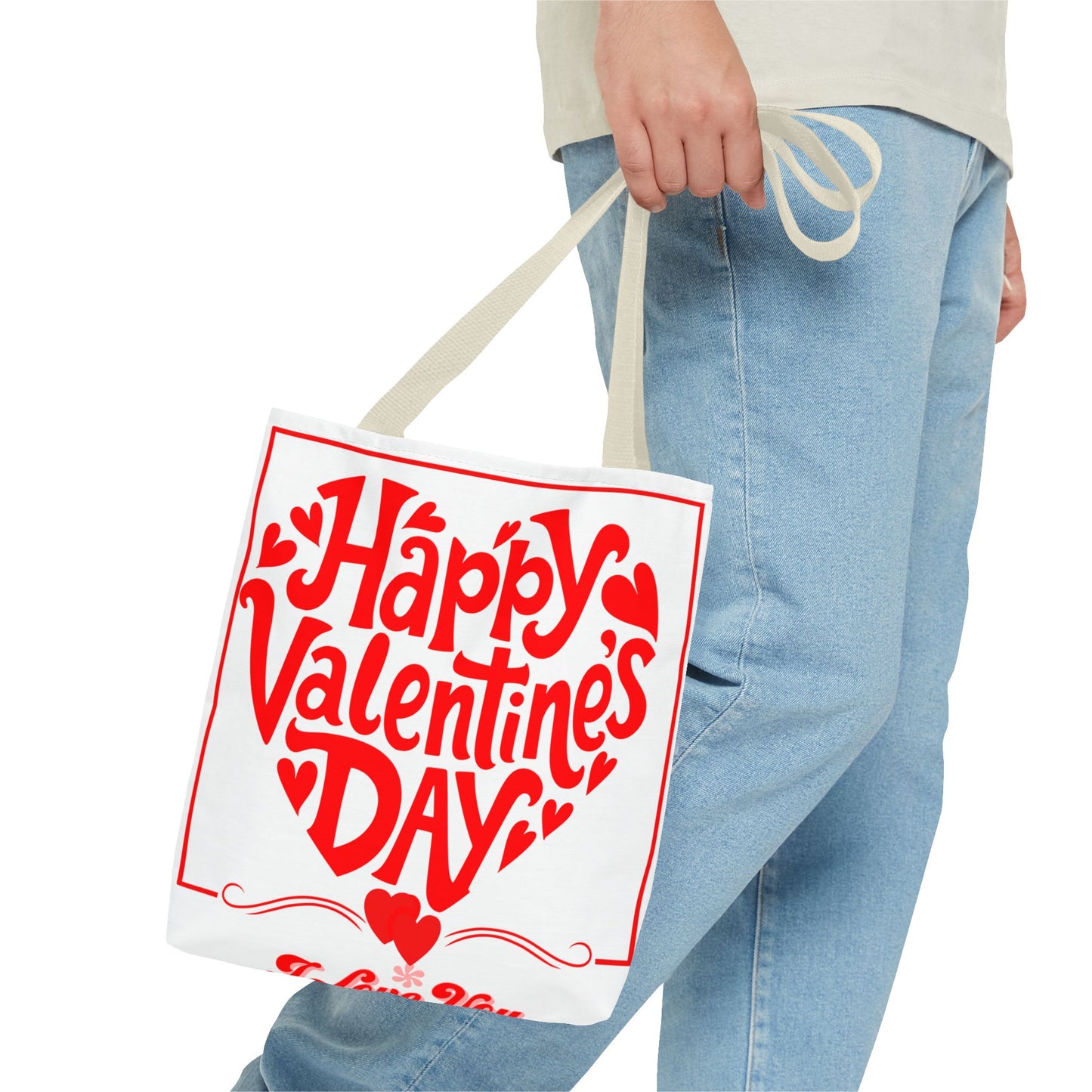 Customized Valentines Day Tote Bag with Personalized Image Option