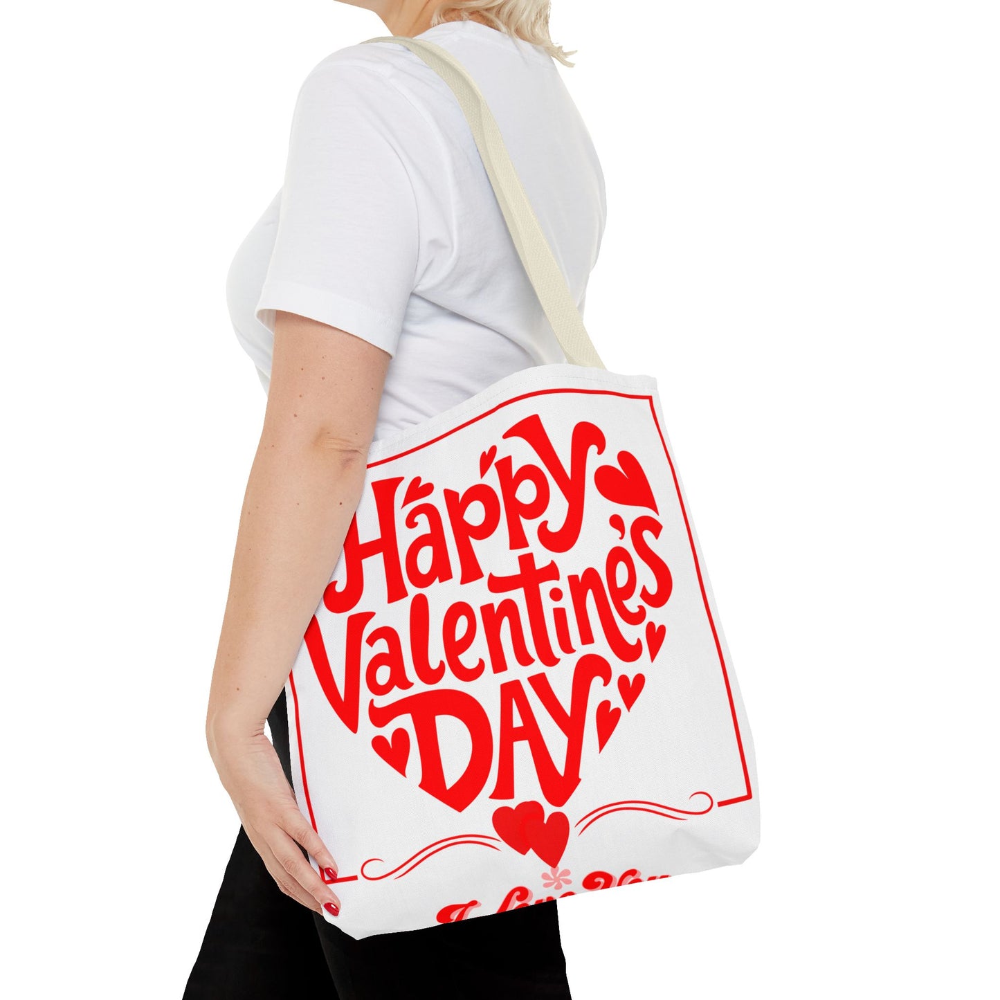 Customized Valentines Day Tote Bag with Personalized Image Option