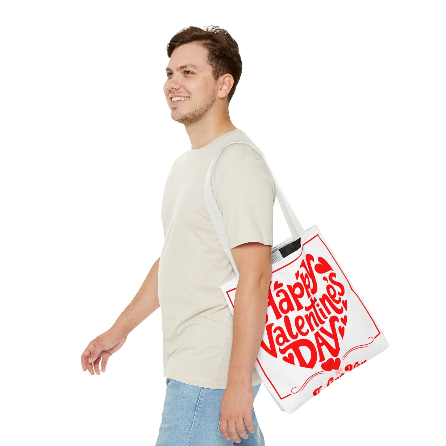 Customized Valentines Day Tote Bag with Personalized Image Option