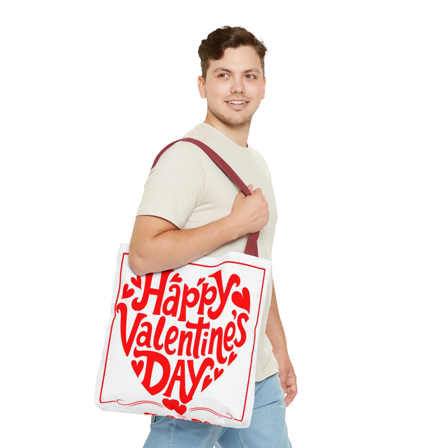 Customized Valentines Day Tote Bag with Personalized Image Option