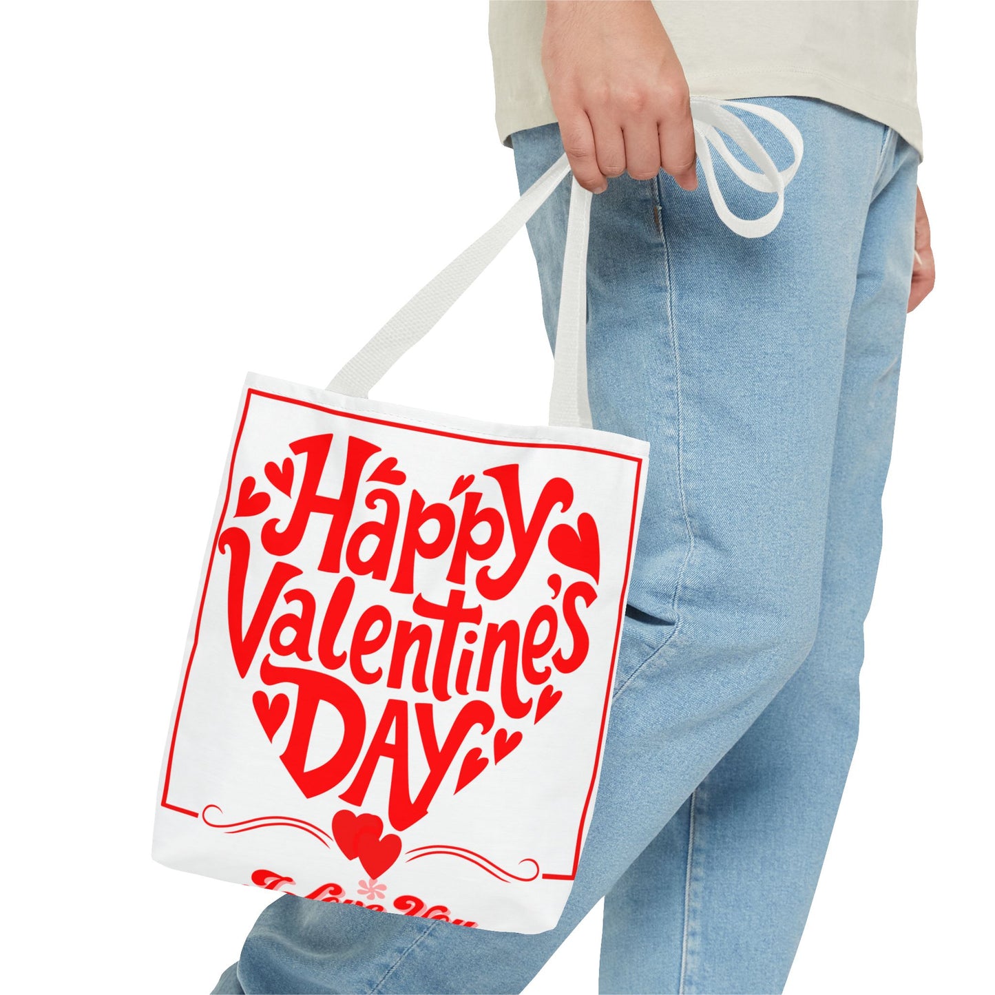 Customized Valentines Day Tote Bag with Personalized Image Option